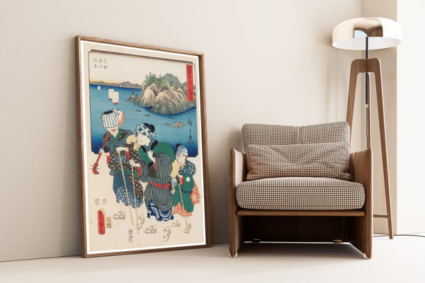 Utagawa Hiroshige & Utagawa Kunisada — Fifty-three Stations by Two Brushes: Maisaka | Japanese Woodblock Print (Ukiyo-e)