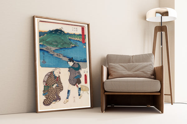 Utagawa Hiroshige & Utagawa Kunisada — Fifty-three Stations by Two Brushes: Arai | Japanese Woodblock Print (Ukiyo-e)