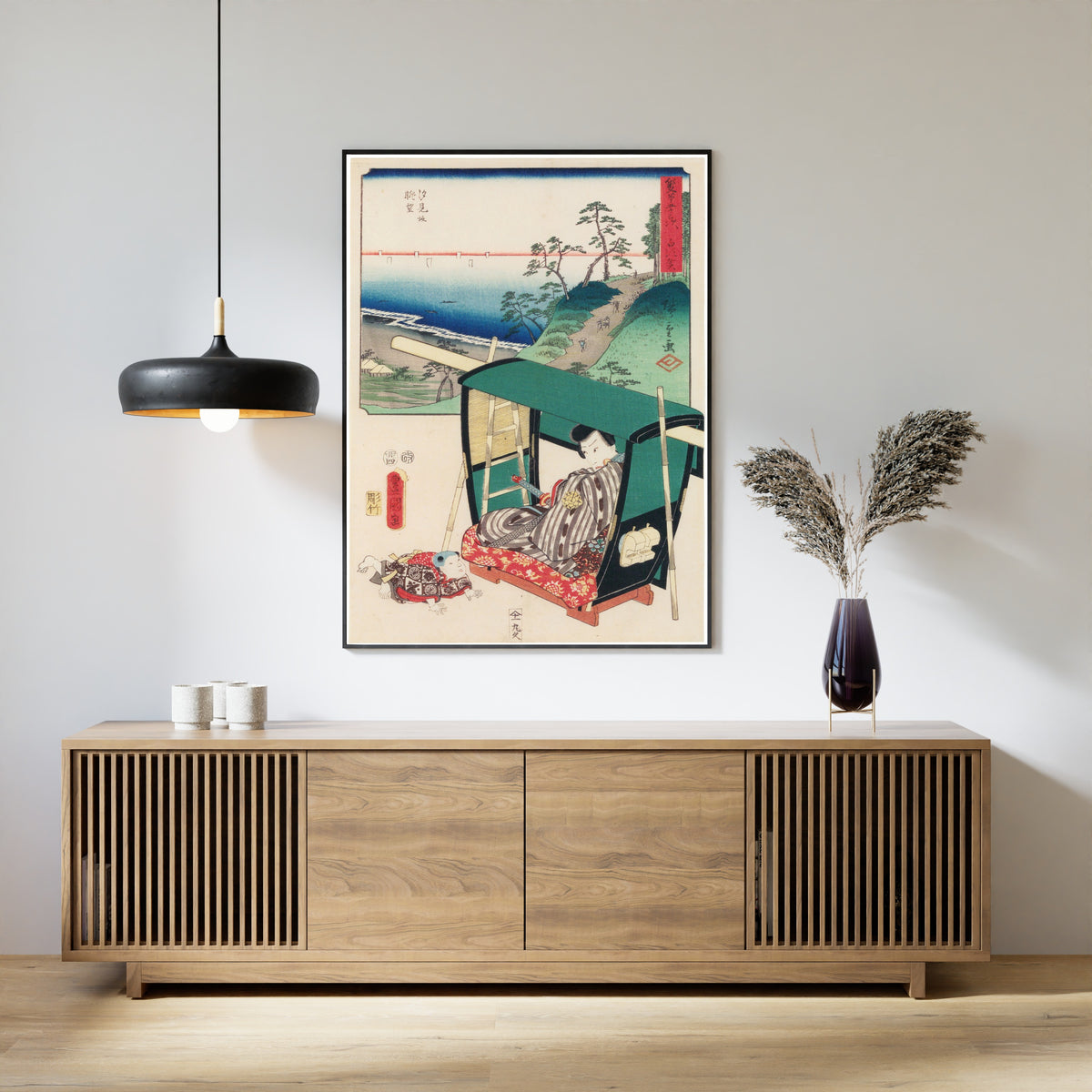 Utagawa Hiroshige & Utagawa Kunisada — Fifty-three Stations by Two Brushes: Shirasuka | Japanese Woodblock Print (Ukiyo-e)