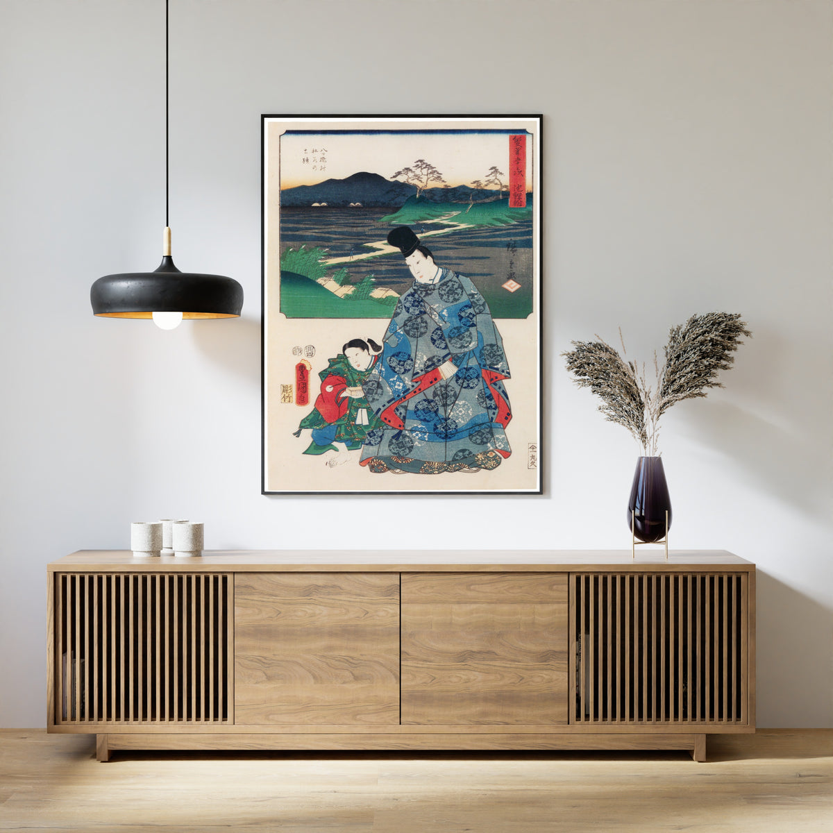 Utagawa Hiroshige & Utagawa Kunisada — Fifty-three Stations by Two Brushes: Chiryu | Japanese Woodblock Print (Ukiyo-e)