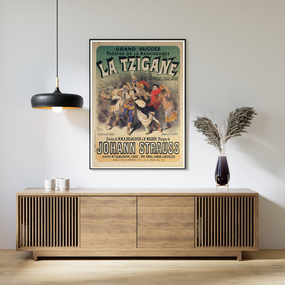 Jules Chéret — La Tzigane, Théâtre de la Renaissance (Johann Strauss) | Vintage Poster Print