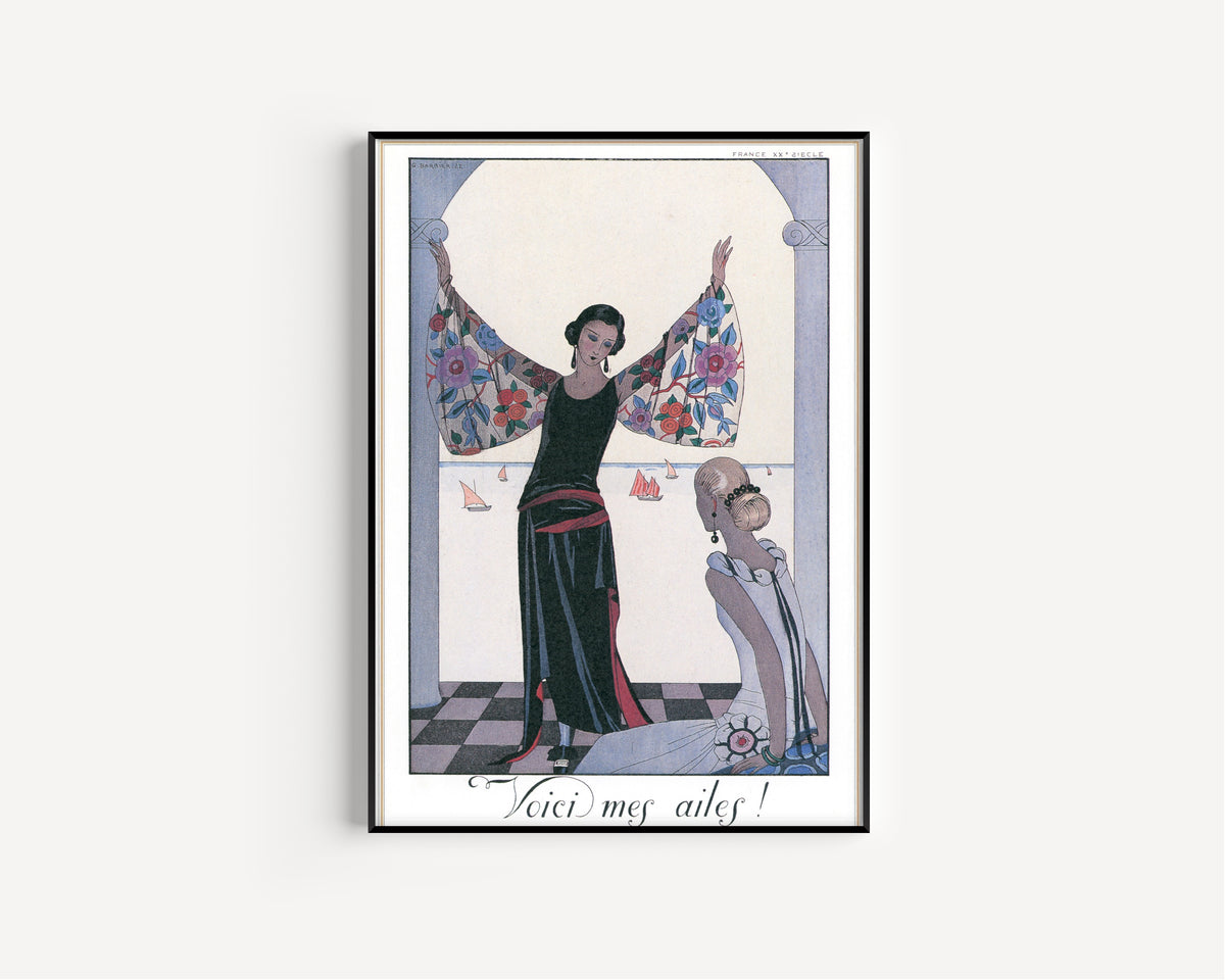 George Barbier — Voici mes ailes! | Art Deco Fashion Print
