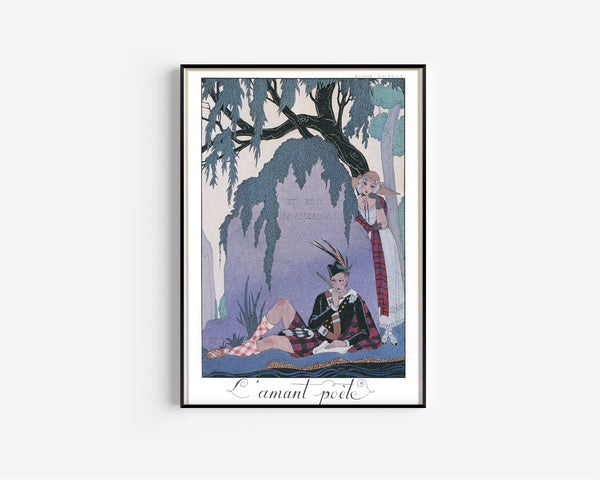 George Barbier — L'Amant poète | Art Deco Fashion Print