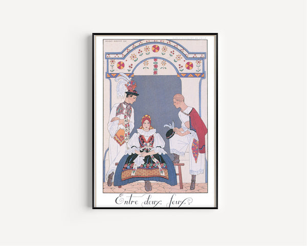 George Barbier — Entre deux feux | Art Deco Fashion Print