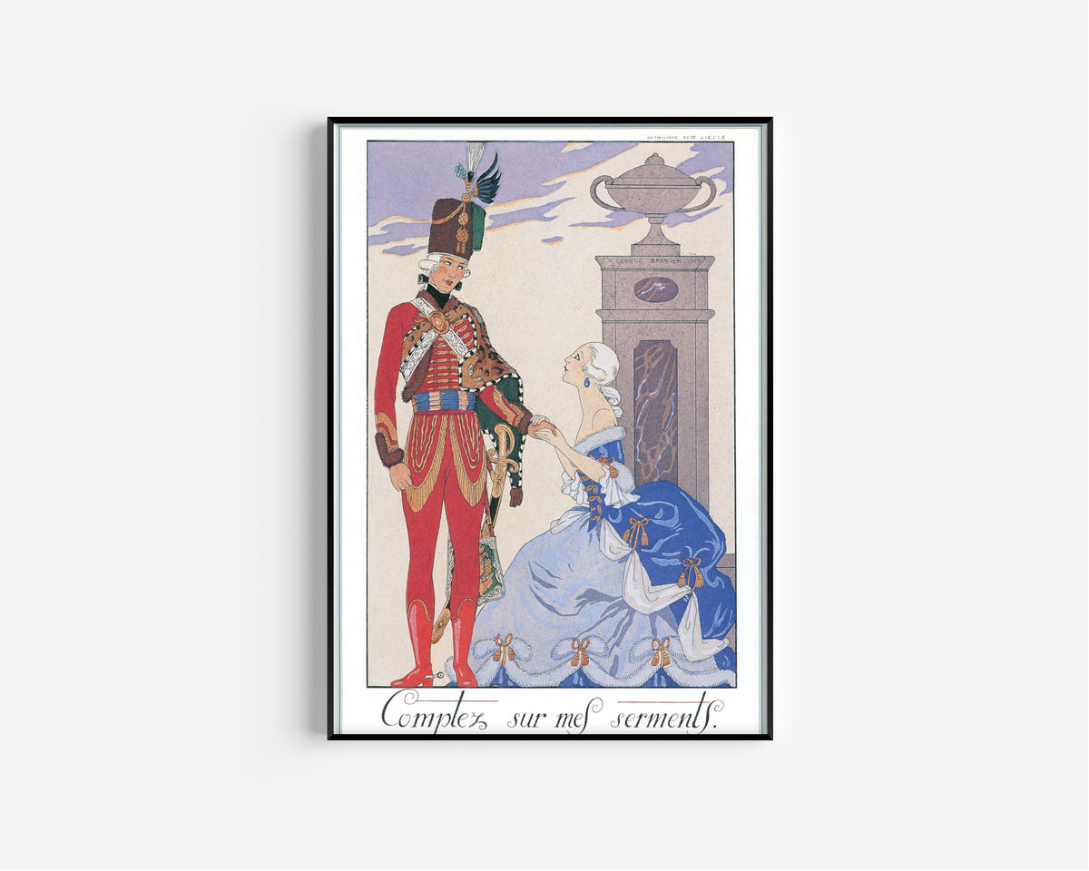 George Barbier — Comptez sur mes serments | Art Deco Fashion Print