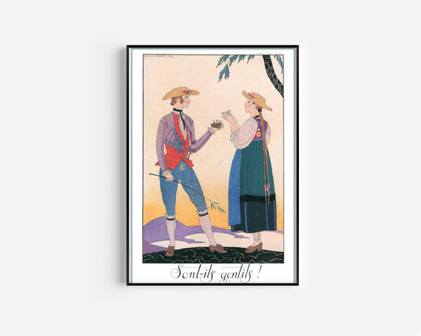George Barbier — Sont-ils gentils! | Art Deco Fashion Print