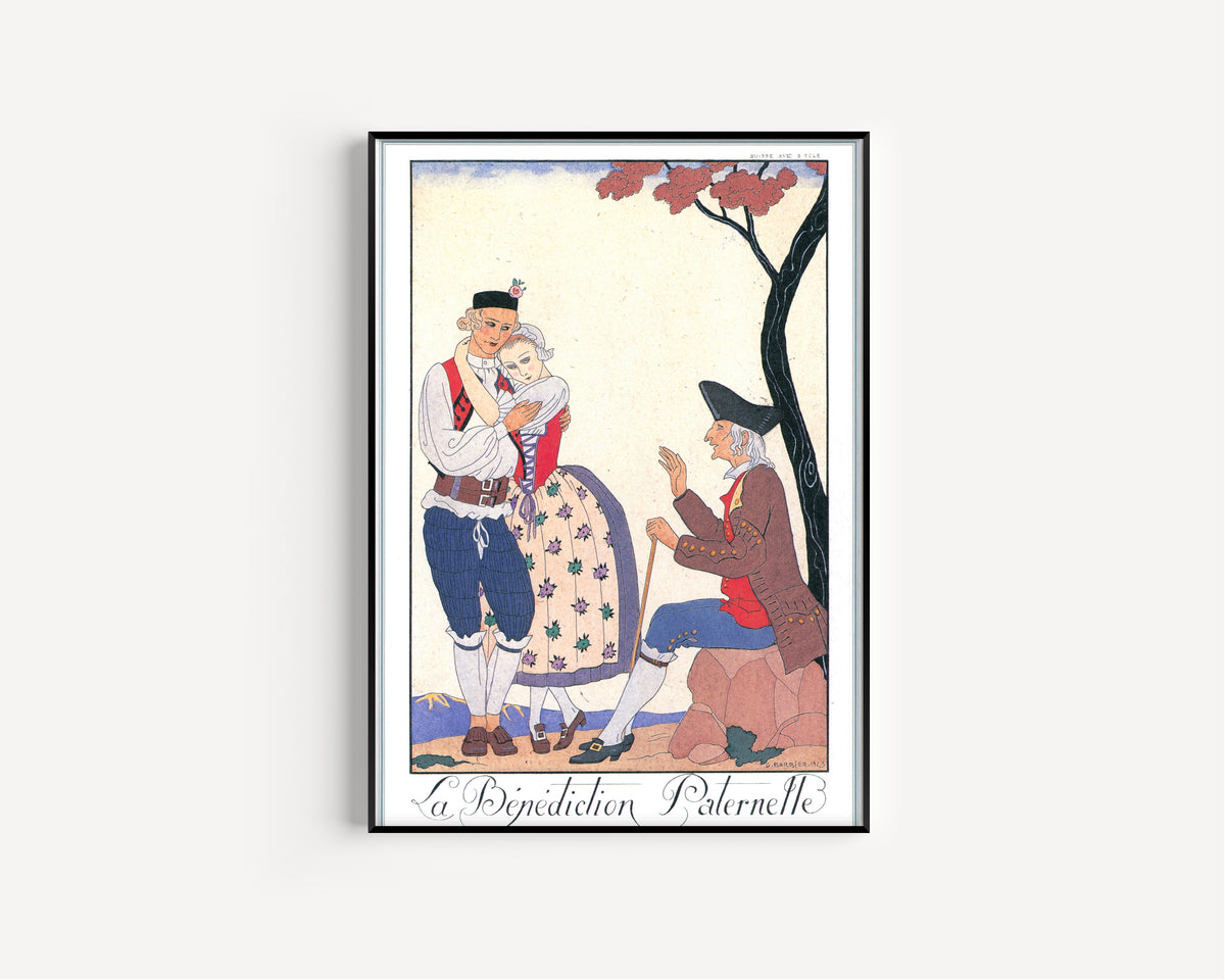 George Barbier — La Bénédiction paternelle | Art Deco Fashion Print