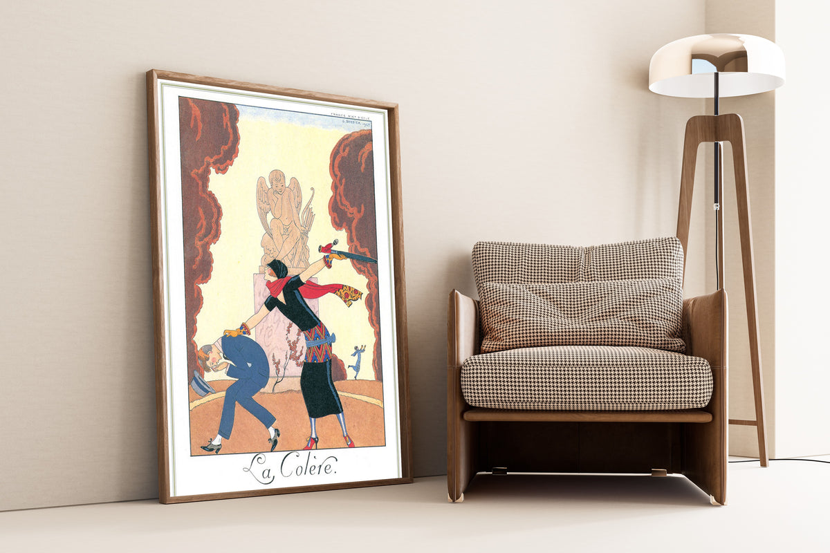 George Barbier — La Colère [Anger] | Art Deco Print