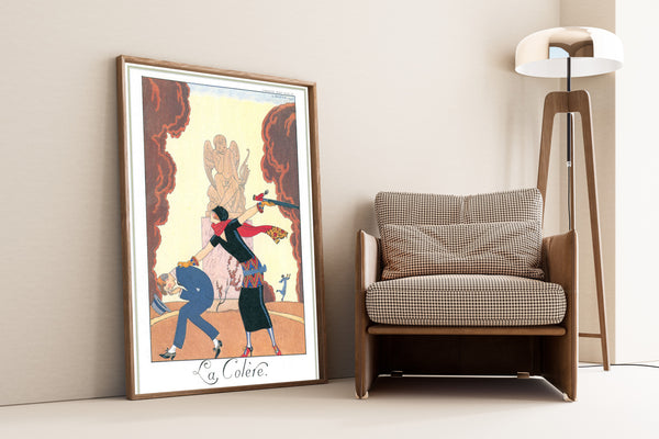 George Barbier — La Colère [Anger] | Art Deco Print