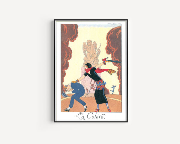 George Barbier — La Colère [Anger] | Art Deco Print