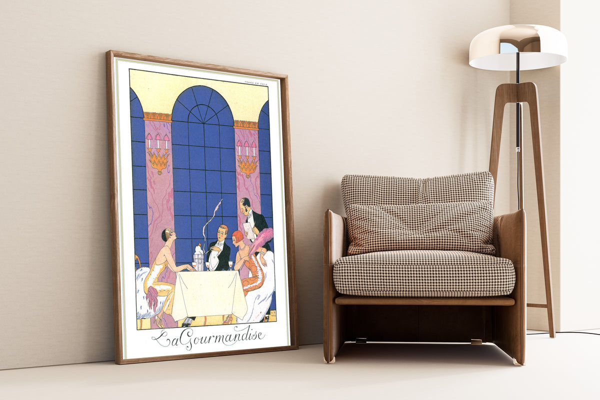 George Barbier — La Gourmandise [Gluttony] | Art Deco Fashion Print