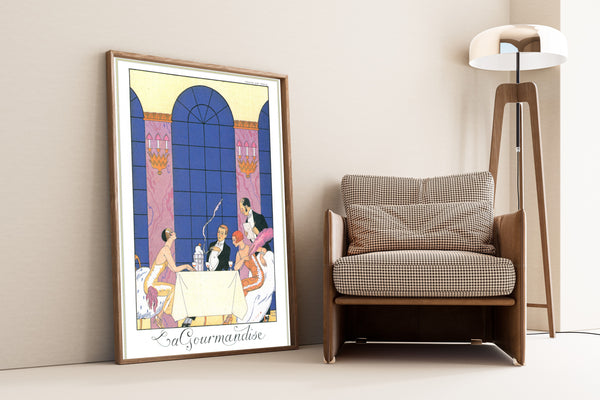 George Barbier — La Gourmandise [Gluttony] | Art Deco Fashion Print