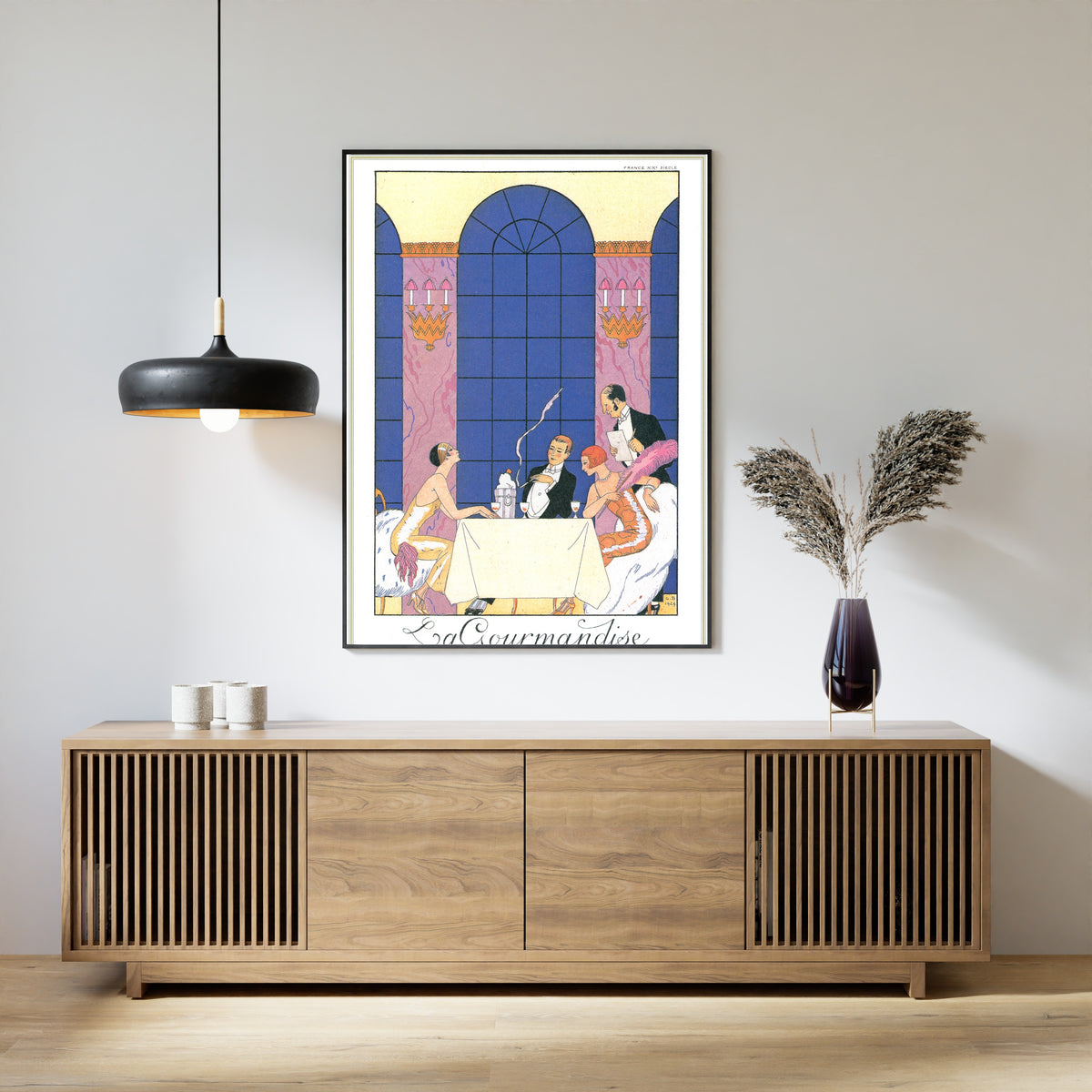 George Barbier — La Gourmandise [Gluttony] | Art Deco Fashion Print