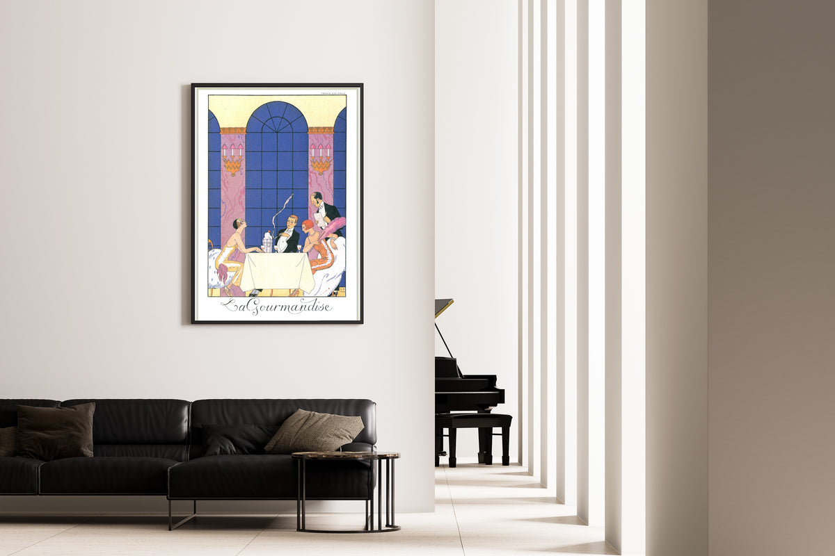 George Barbier — La Gourmandise [Gluttony] | Art Deco Fashion Print