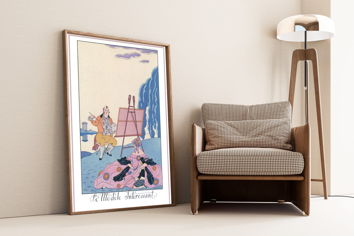 George Barbier — Le Modèle intéressant | Art Deco Fashion Print