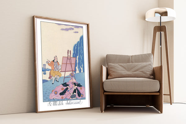 George Barbier — Le Modèle intéressant | Art Deco Fashion Print