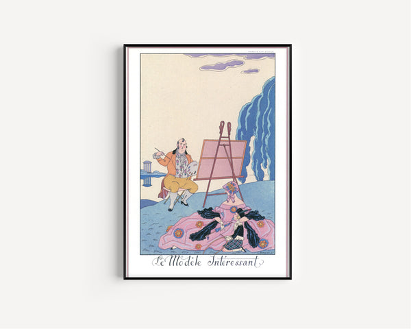 George Barbier — Le Modèle intéressant | Art Deco Fashion Print