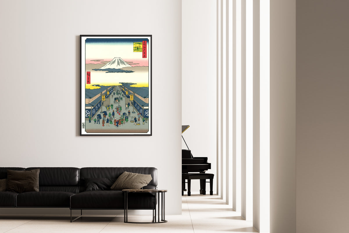 Utagawa Hiroshige — 100 Views of Edo: Suruga-chō | Japanese Woodblock Print (Ukiyo-e)