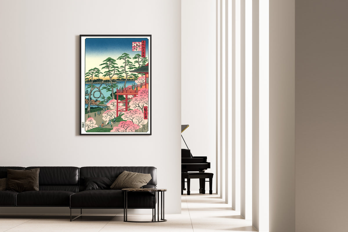 Utagawa Hiroshige — Kiyomizu Hall and Shinobazu Pond at Ueno | Japanese Woodblock Print (Ukiyo-e)