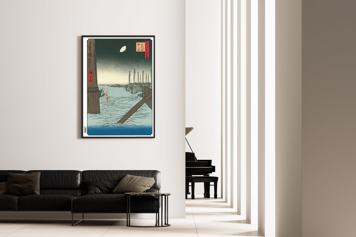 Utagawa Hiroshige — Eitai Bridge, Tsukudajima | Japanese Woodblock Print (Ukiyo-e)