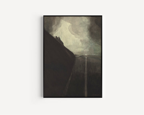 Léon Spilliaert — Digue et plage, Chalet Royal et galeries d'Ostende | Symbolist Art Print