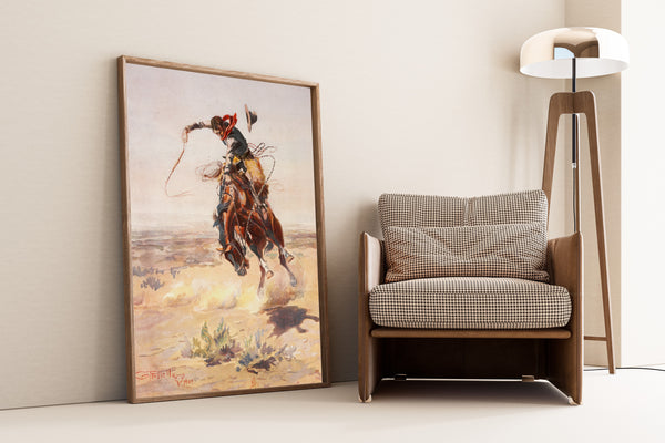 Charles M. Russell — A Bad Hoss | Western Art Print