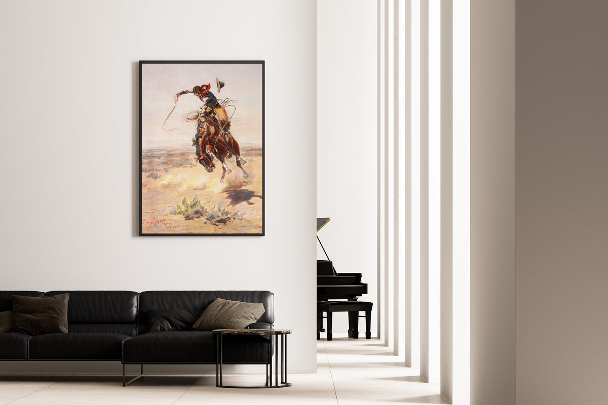 Charles M. Russell — A Bad Hoss | Western Art Print