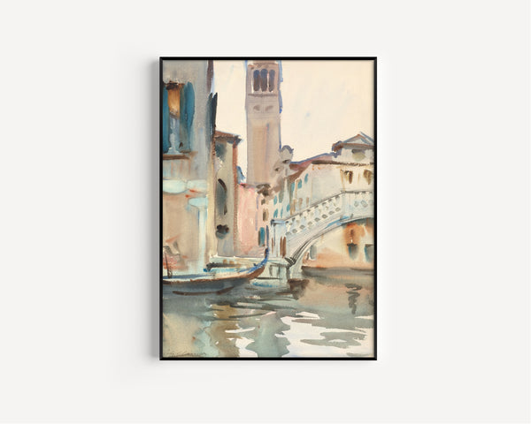 John Singer Sargent — A Bridge and Campanile, Venice | Fine Art Print