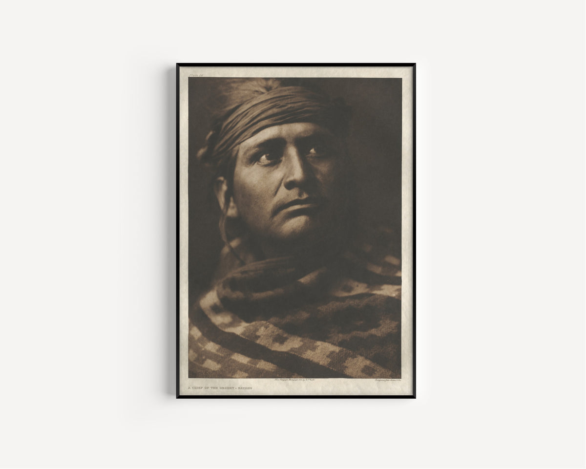 Edward S. Curtis — A Chief of the Desert – Navaho | Vintage Photograph Print
