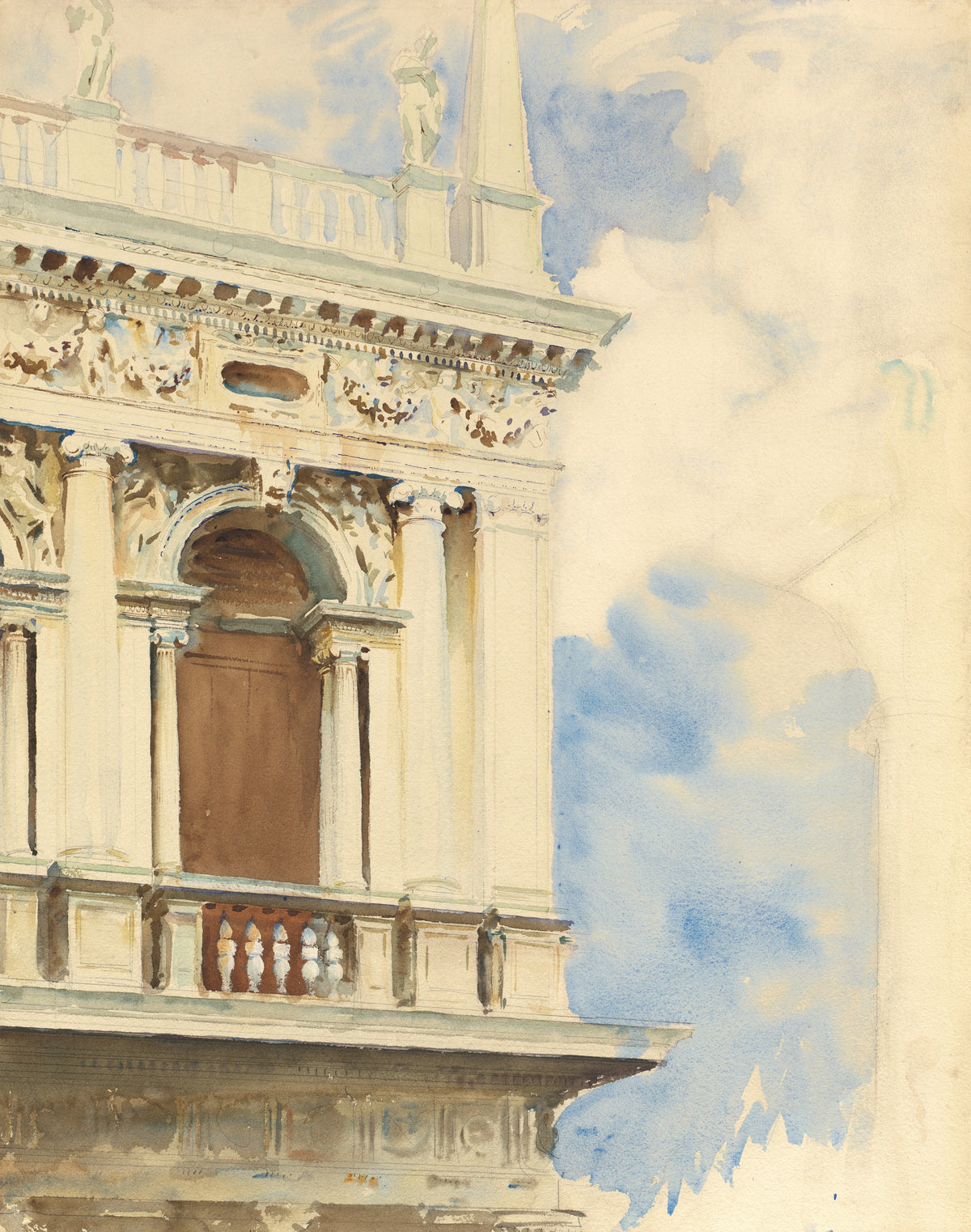 John Singer Sargent — A Corner of the Library in Venice | Fine Art Print