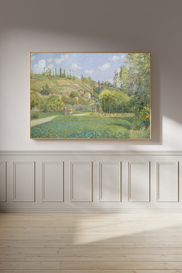 Camille Pissarro — A Cowherd at Valhermeil, Auvers-sur-Oise | Fine Art Print