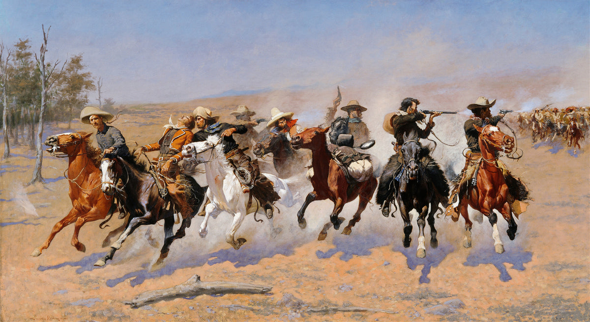 Frederic Remington — A Dash for the Timber | Western Art Print