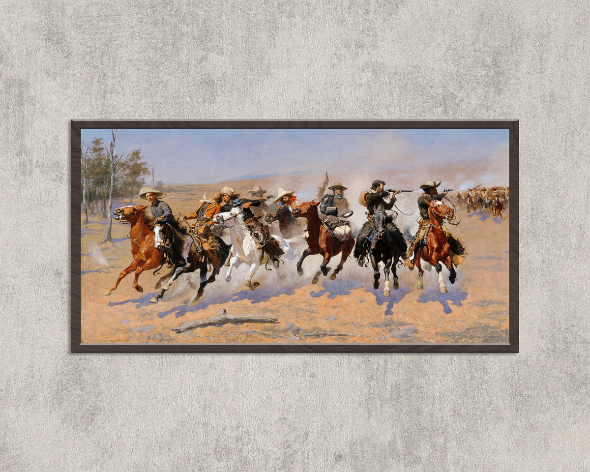Frederic Remington — A Dash for the Timber | Western Art Print