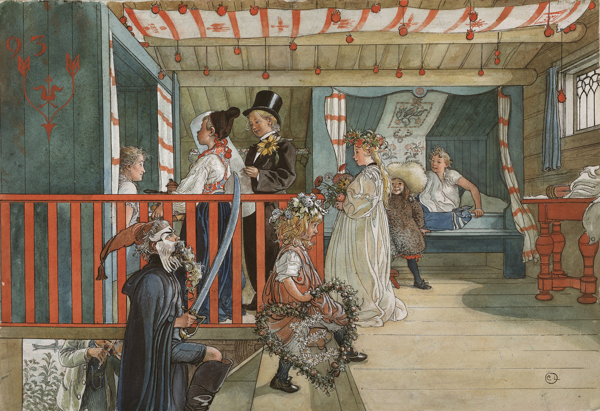 Carl Larsson — A Day of Celebration | Swedish Watercolour Print