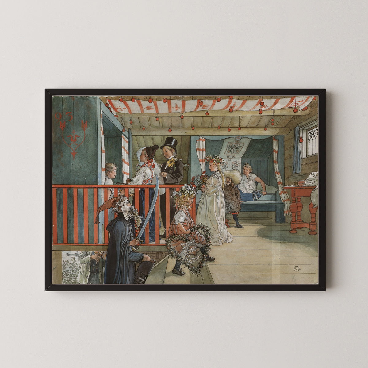 Carl Larsson — A Day of Celebration | Swedish Watercolour Print