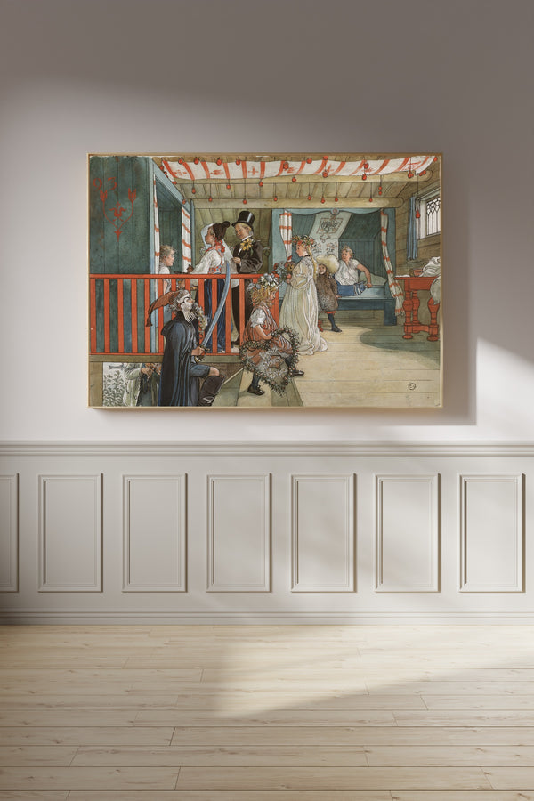 Carl Larsson — A Day of Celebration | Swedish Watercolour Print