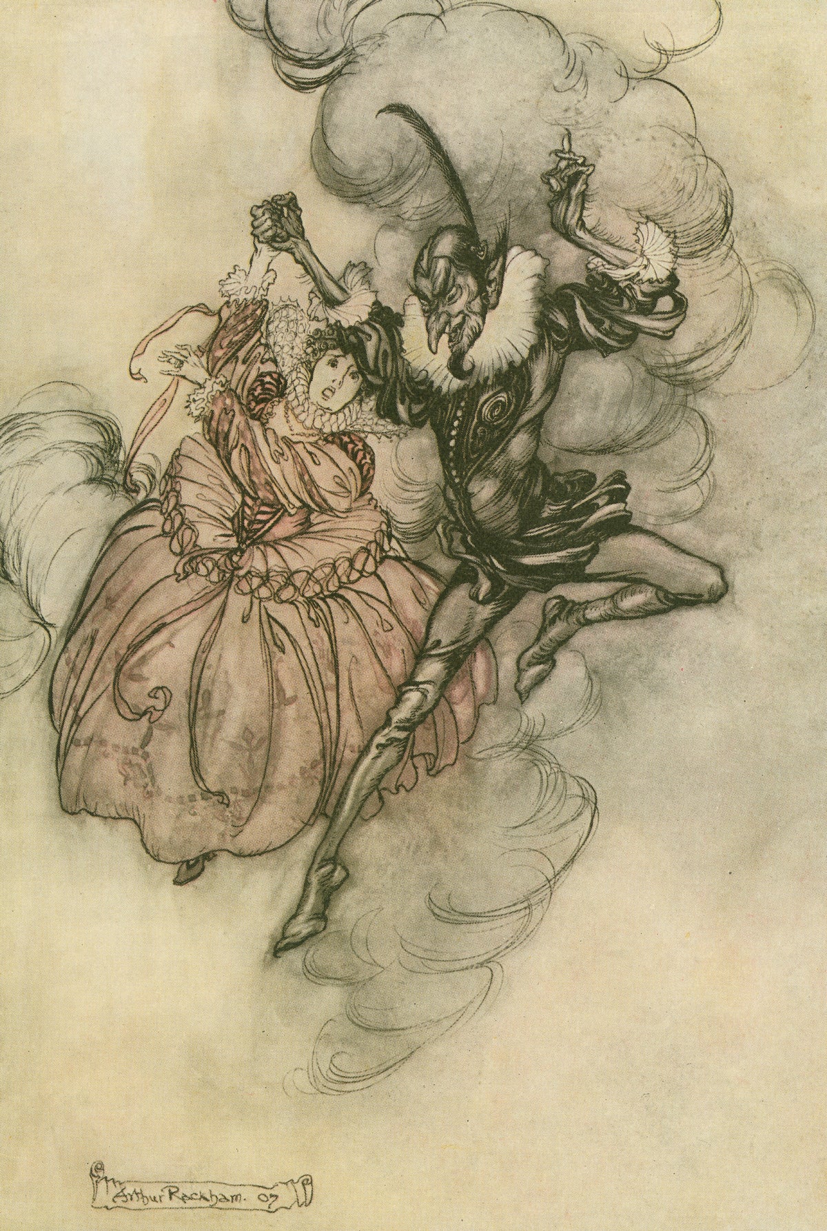 Arthur Rackham — A Grand Pas de Deux | Fairy Tale Illustration Print