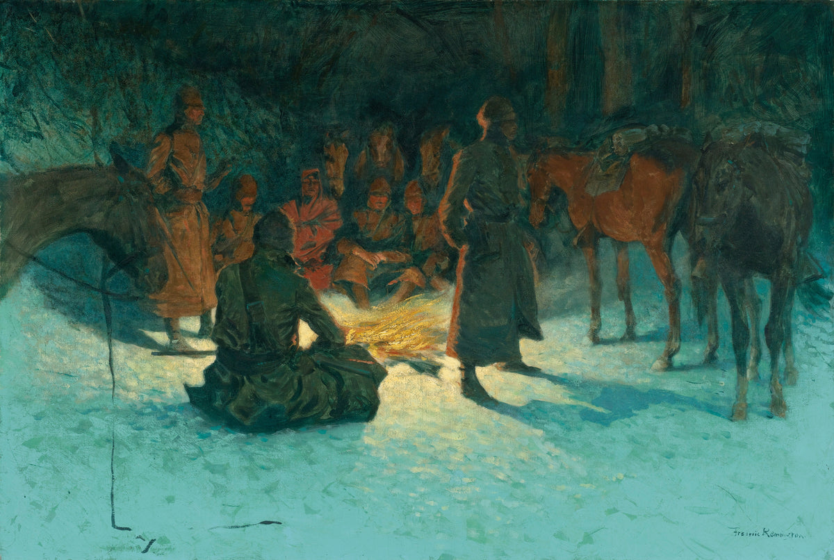 Frederic Remington — A Halt in the Wilderness | Western Art Print