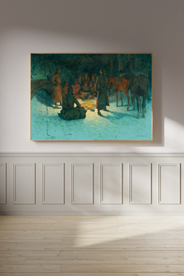 Frederic Remington — A Halt in the Wilderness | Western Art Print