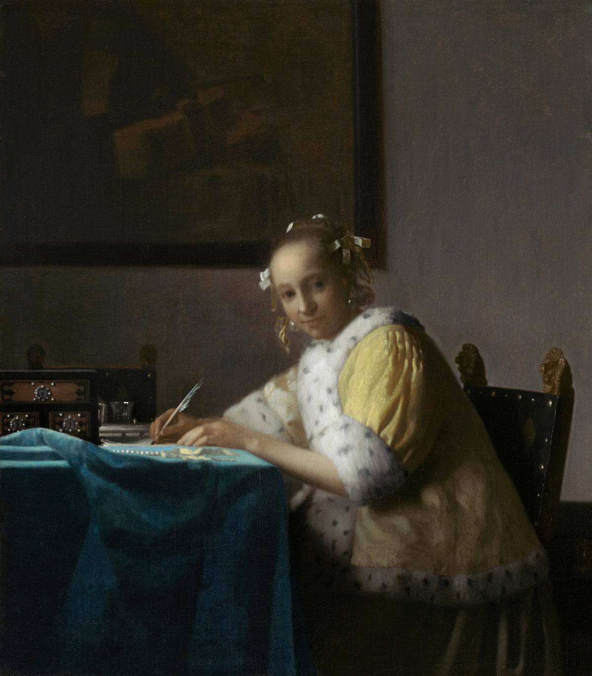 Johannes Vermeer — A Lady Writing | Fine Art Print