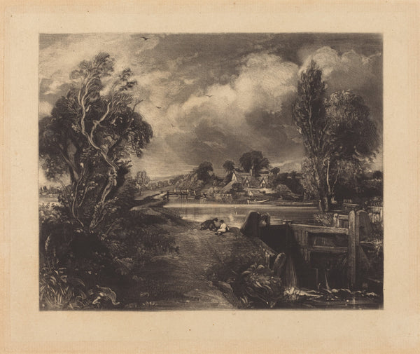 John Constable — A Lock on the Stour | Mezzotint Print