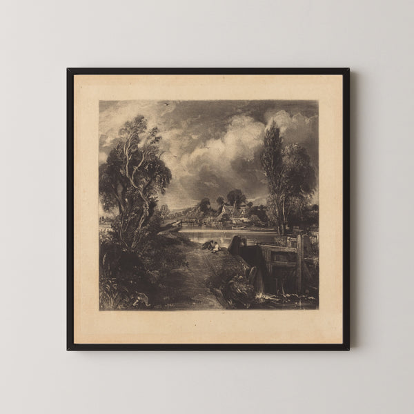 John Constable — A Lock on the Stour | Mezzotint Print