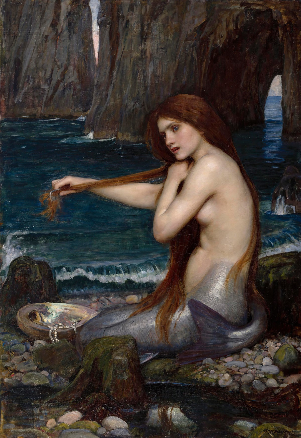 John William Waterhouse — A Mermaid | Pre-Raphaelite Art Print