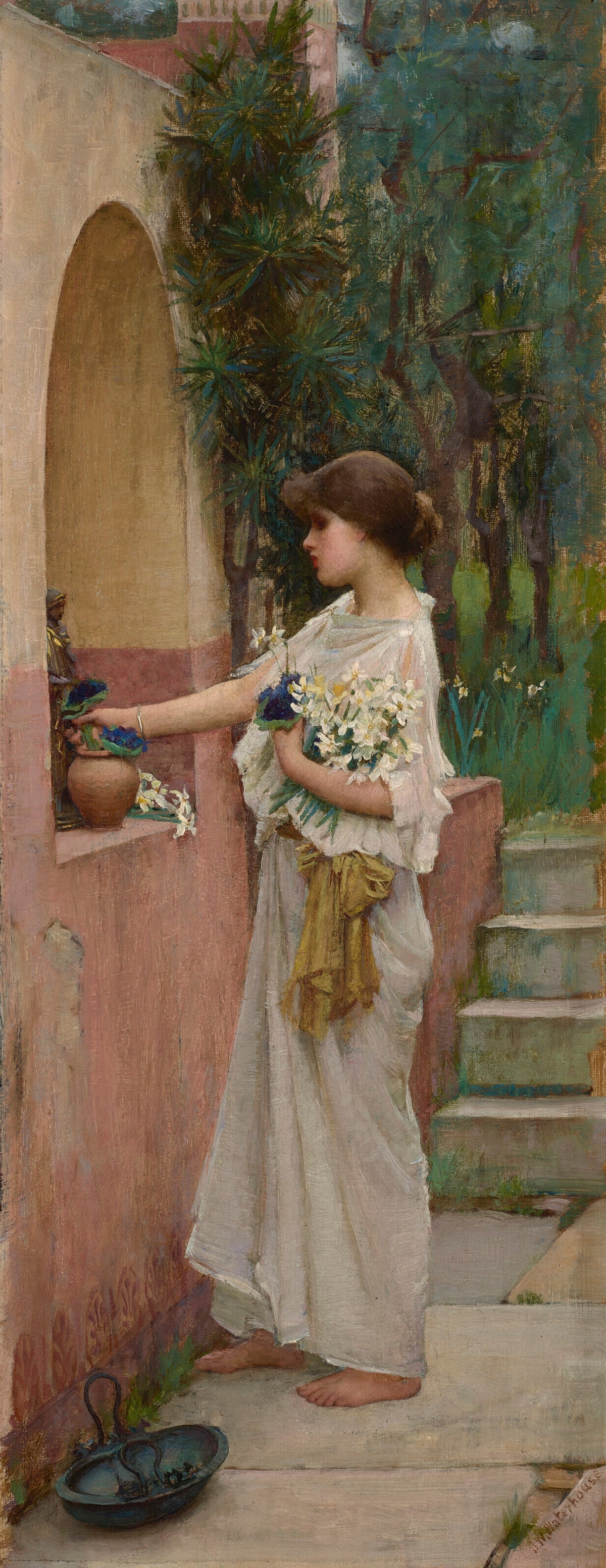 John William Waterhouse — A Roman Offering | Pre-Raphaelite Art Print
