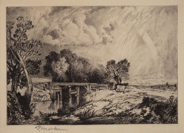 Thomas Moran — A Rustic Bridge | Etching Print