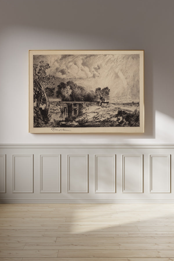 Thomas Moran — A Rustic Bridge | Etching Print