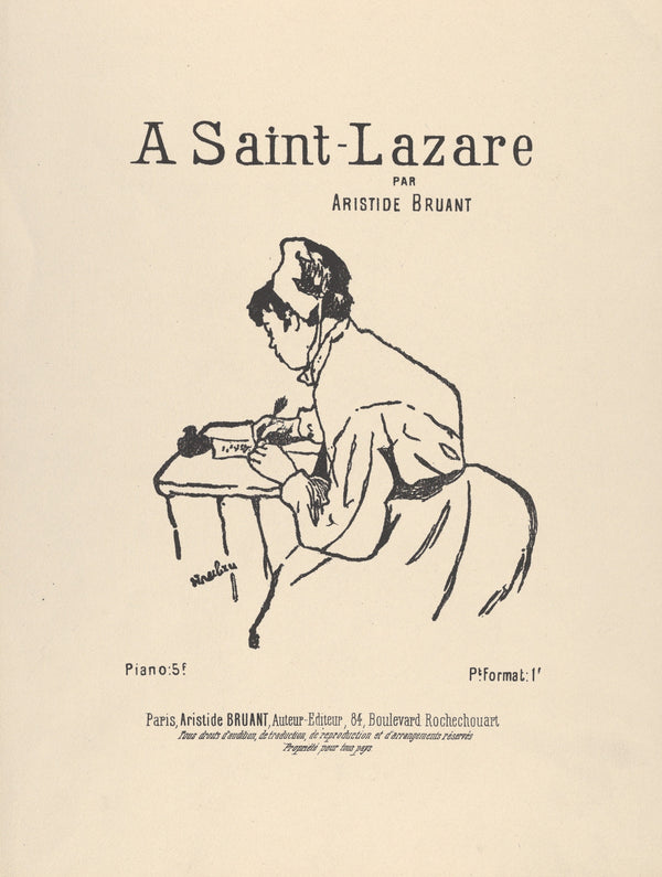 Henri de Toulouse-Lautrec — A Saint-Lazare par Aristide Bruant | Lithograph Print