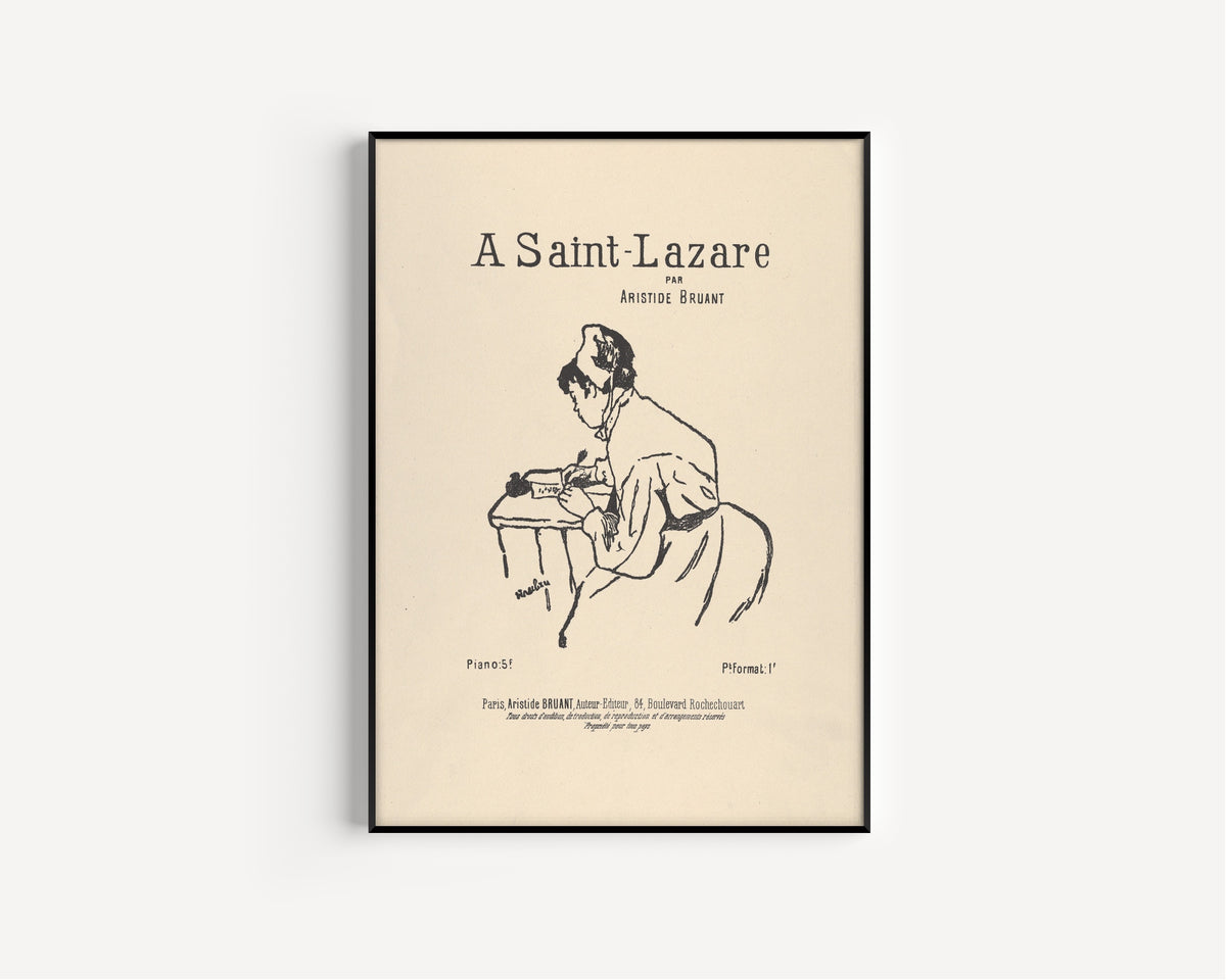 Henri de Toulouse-Lautrec — A Saint-Lazare par Aristide Bruant | Lithograph Print