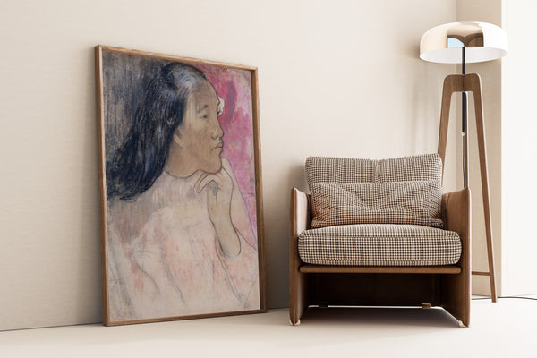 Paul Gauguin — A Tahitian Woman with a Flower in Her Hair | Fine Art Print