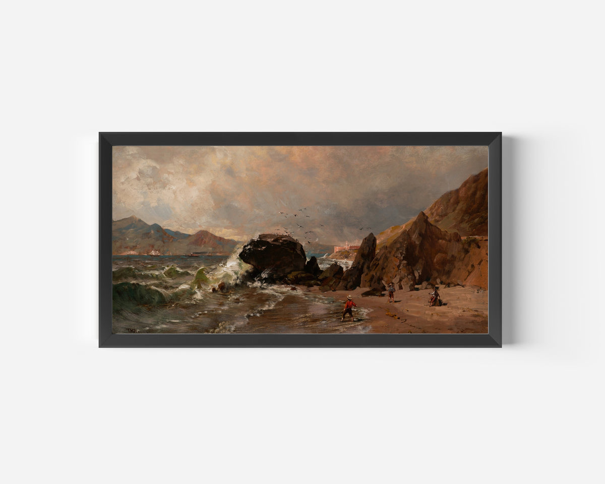 Thomas Hill — A View of Fort Point from Baker Beach, San Francisco | Landscape Fine Art Print